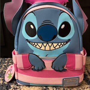 Disney Stitch Kids Backpack - Blue, Pink, and Black
